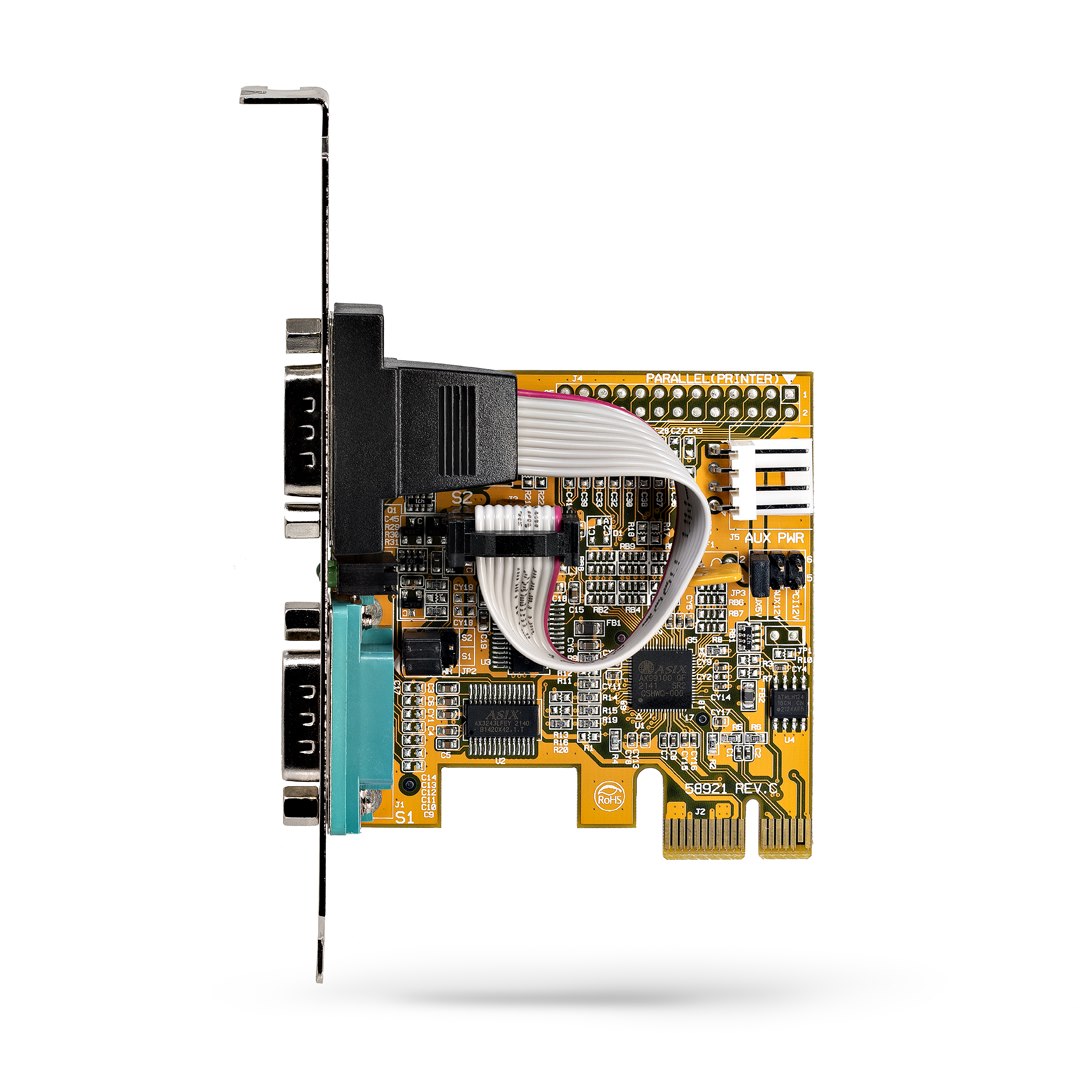 STARTECHCOM 2 Port PCI Express Serielle Schnittstellenkarte PCIe auf RS232 Karte Serielle Adapter Karte Erweiterungskarte COM Ret