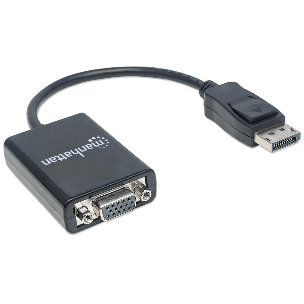 MANHATTAN DisplayPort auf VGA Konverter zum einfachen Anschluss von PCs mit DisplayPort an VGAMonitore, Beamer und mehr