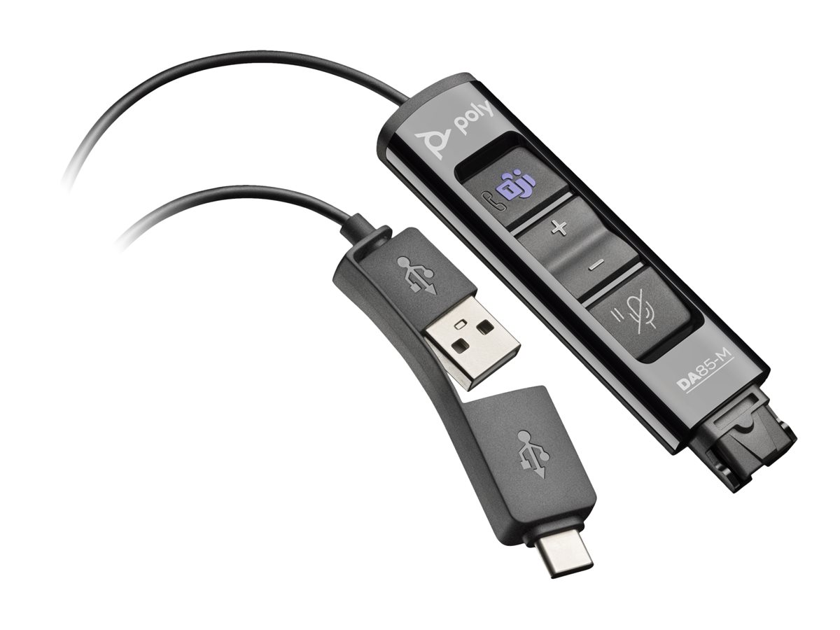 Poly DA85-M Wideband QD auf USB-Adapter Teams (USB-A & USB-C)