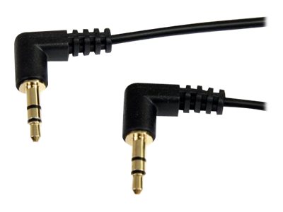 STARTECH.COM 6 ft Slim 3.5mm Right Angle Stereo Audio Cable - M/M STARTECH.COM 6 ft Slim 3.5mm Right Angle Stereo Audio Cable - M/M