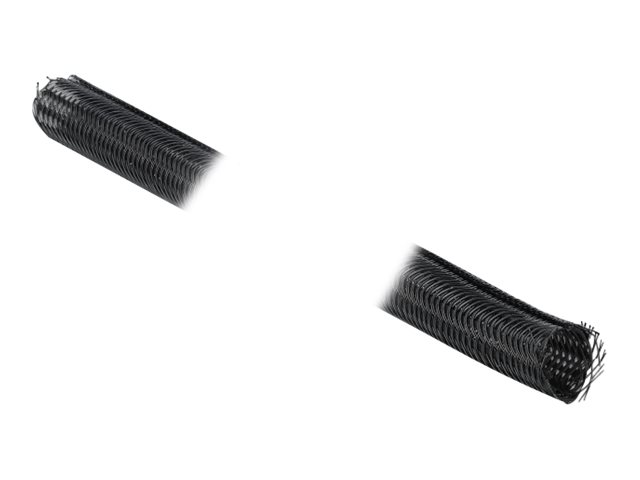 Geflechtschlauch mit Klettverschluss 10 m x 19 mm schwarz