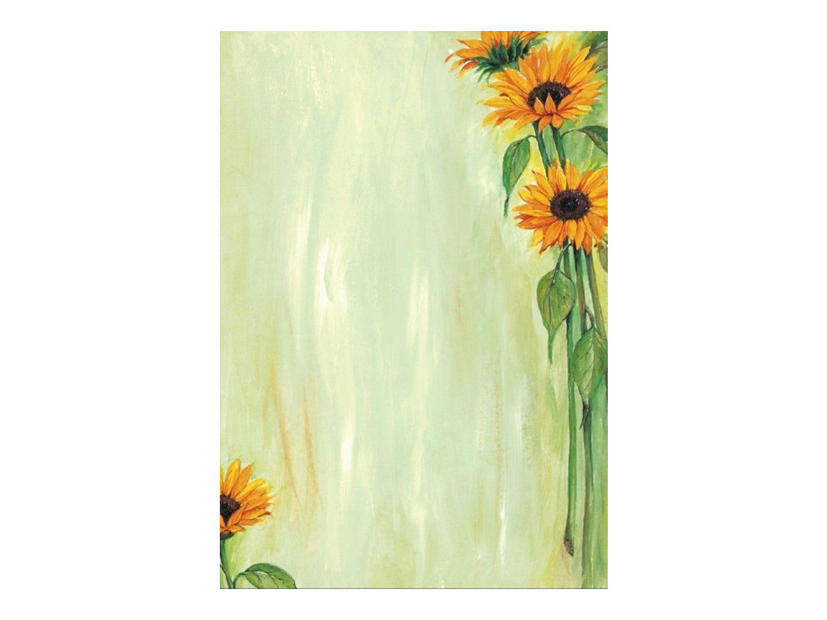SIGEL Motivpapier Sunflower Motiv DIN A4 90 g/qm 25 Blatt SIGEL Motivpapier Sunflower Motiv DIN A4 90 g/qm 25 Blatt