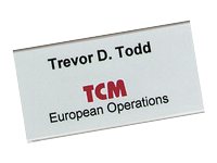 10 DURABLE Namensschilder mit Nadel 7,5 x 4,0 cm