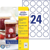 240 AVERY Zweckform Etiketten 5080 weiss 40,0 x 40,0 mm