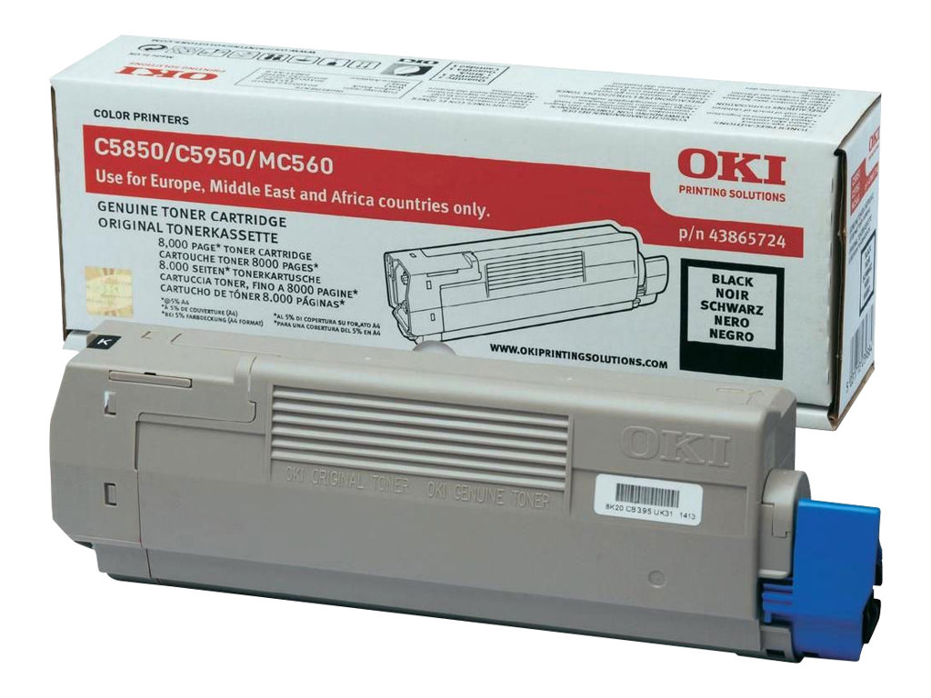 OKI C5850, C5950 Toner schwarz Standardkapazitaet 8000 Seiten 1erPack