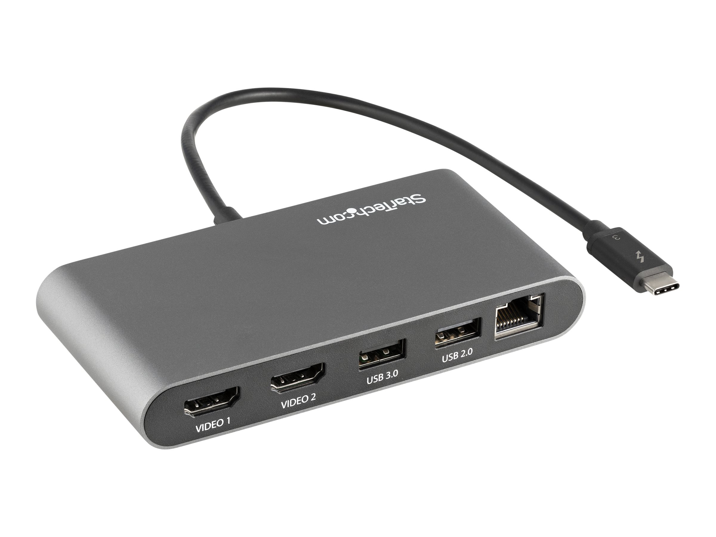 STARTECH.COM Thunderbolt 3 Mini Dock - Tragbare TB3-Dockingstation mit dual Monitoren und HDMI 4K 60Hz - GbE - Mac/Windows