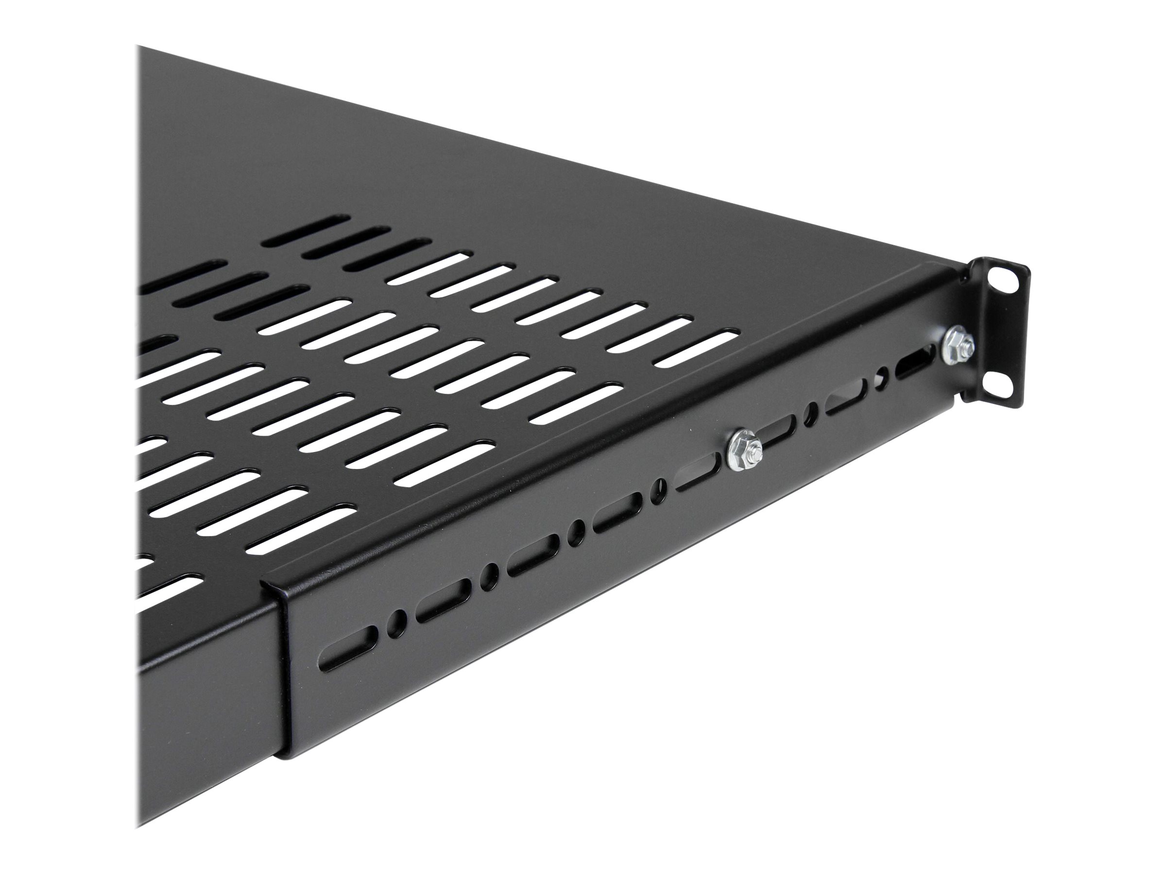 STARTECH.COM 1 HE verstellbarer Schwerlast Fachboden für Server Rack/ Schrank bis 113 Kg - Fachboden Serverschrank 1HE belüftet
