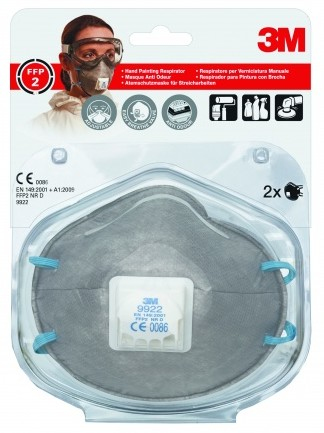 3M Atemschutzmasken Cool Flow 9922 FFP2 NR D DIN EN 1492001A12009, 2 St