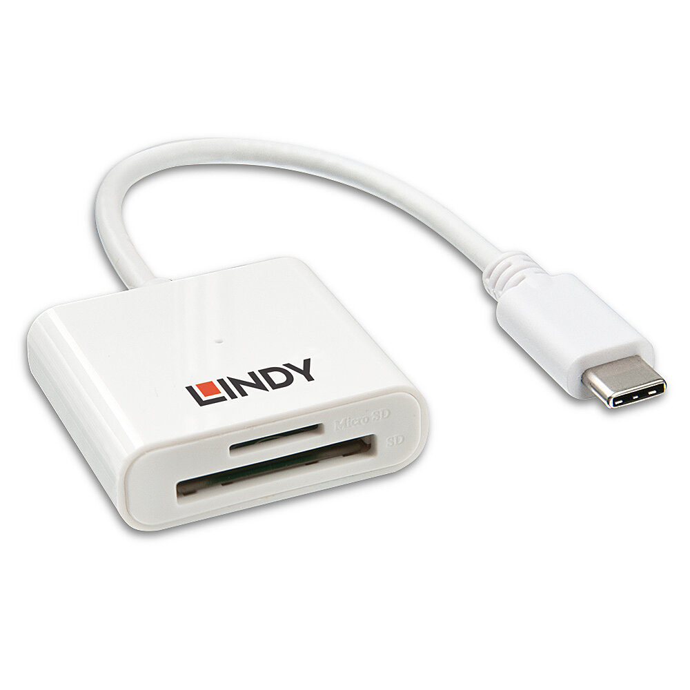 LINDY USB 3.1 Typ C SD und microSD Card Reader USB 3.1 Gen 1 / USB 3.0 LINDY USB 3.1 Typ C SD und microSD Card Reader USB 3.1 Gen 1 / USB 3.0