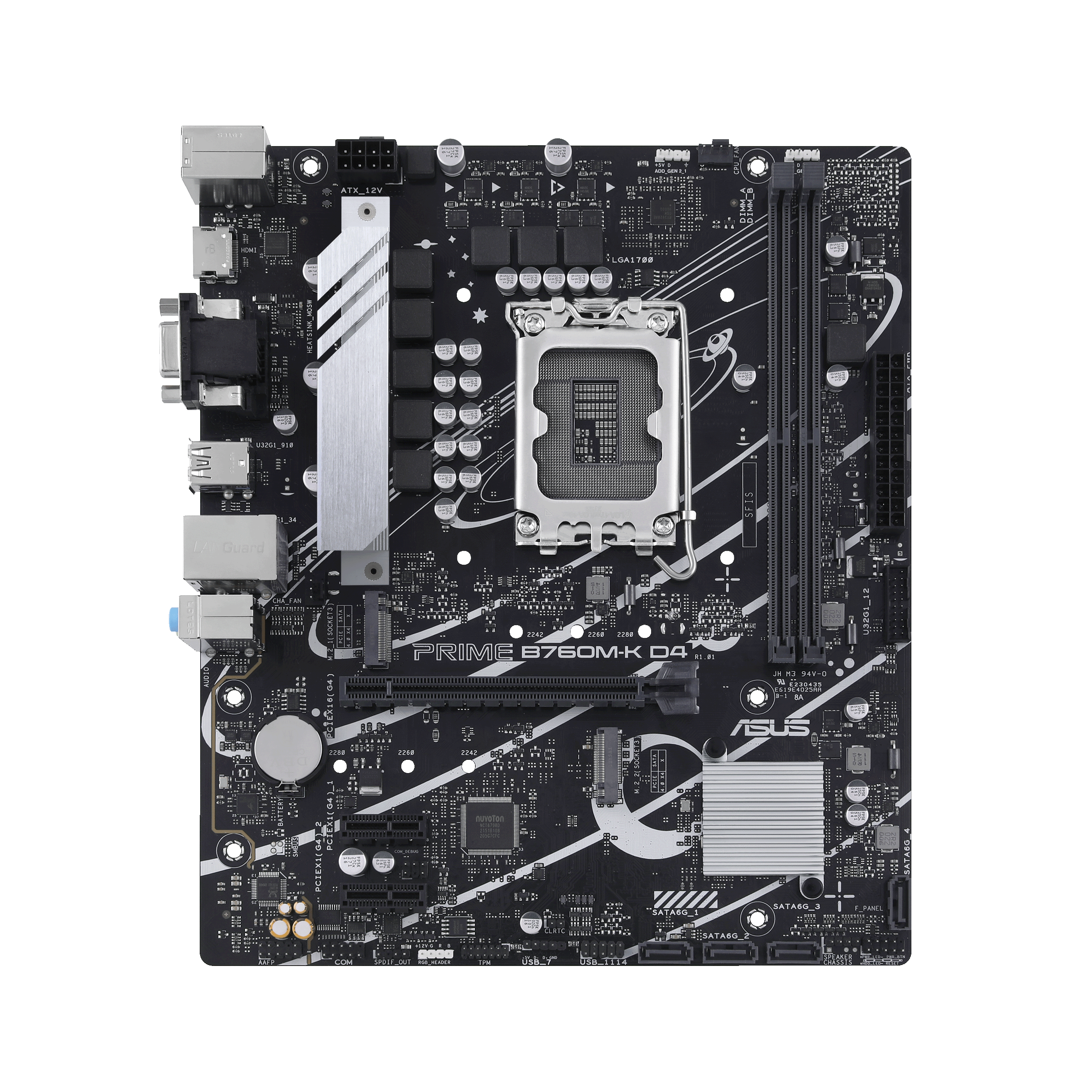 ASUS PRIME B760MK D4 LGA1700 microATX MB 2xDDR4 4xSATA 2xM2 1xDSub 1xHDMI 20