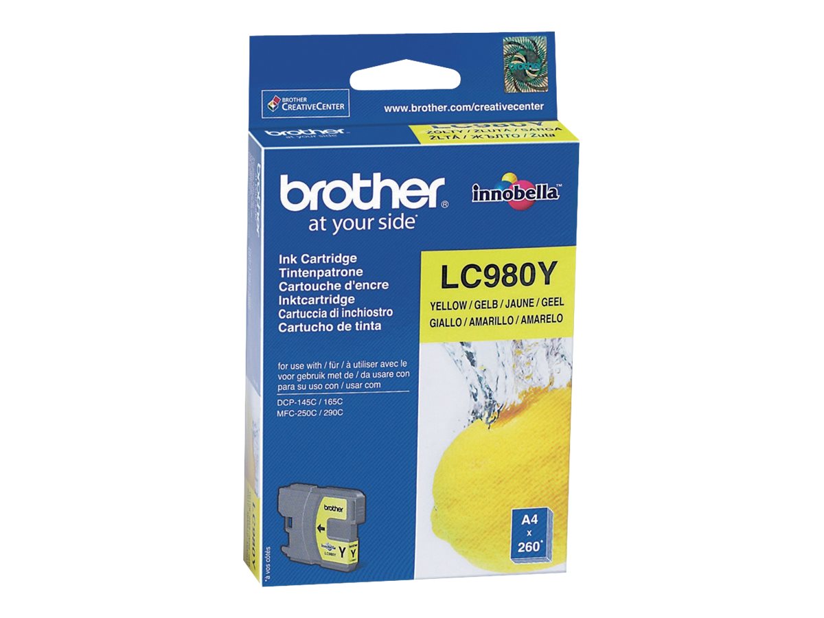 LC980Y BROTHER DCP Tinte yellow 260 LC980Y BROTHER DCP Tinte yellow 260