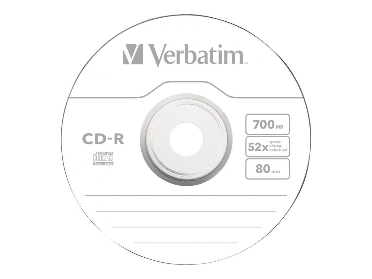 CD-R  Verbatim 700MB 100pcs Pack 52x Spindel retail