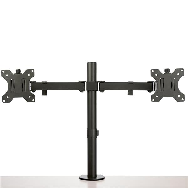 STARTECHCOM Desk Mount Dual Monitor Arm Articulating Premium Desk Clamp Grommet Hole Mount for up to 27inch VESA Monitors