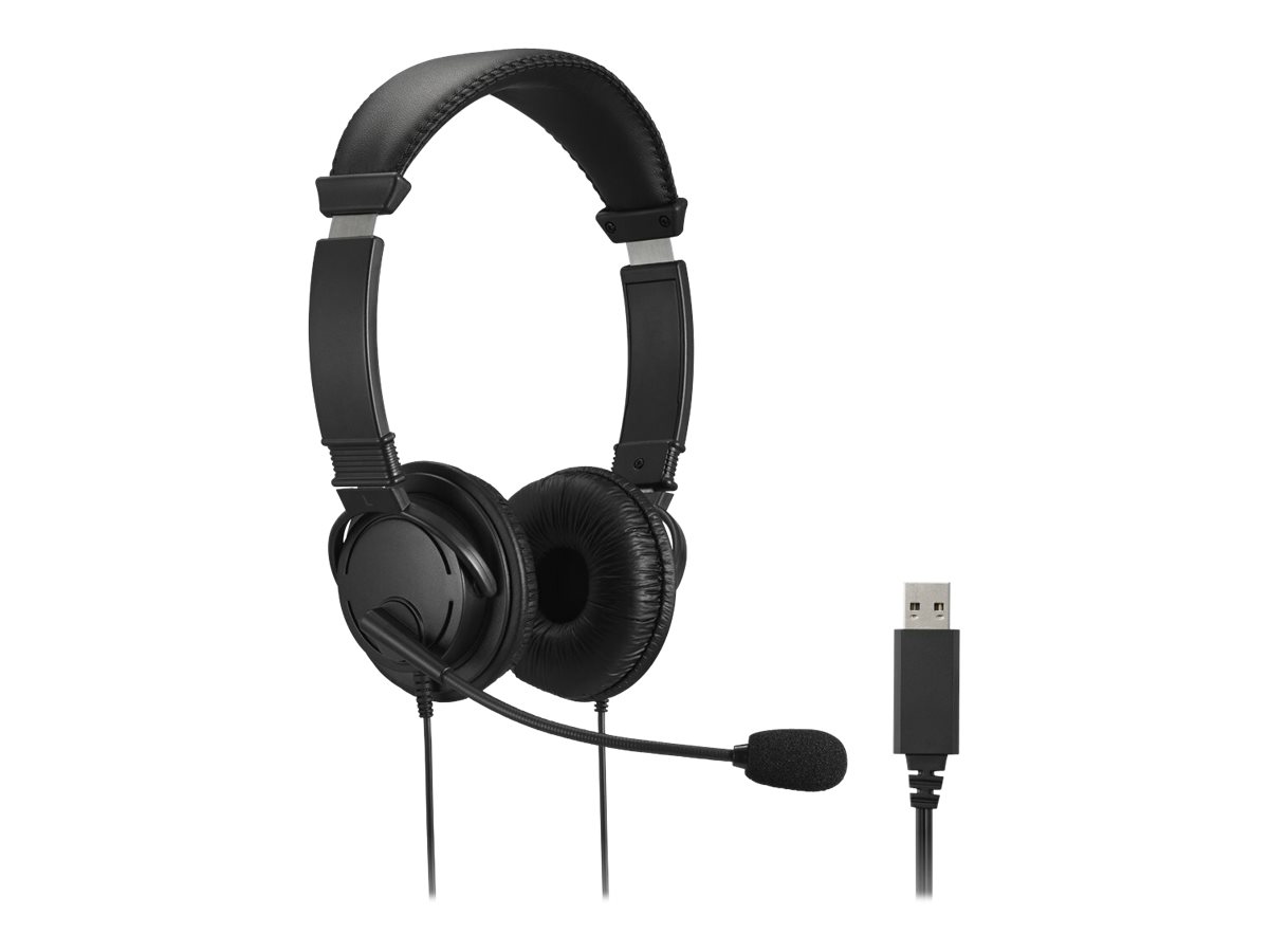 KENSINGTON HiFi USB Headphones with Mic and Volume Control Buttons KENSINGTON HiFi USB Headphones with Mic and Volume Control Buttons