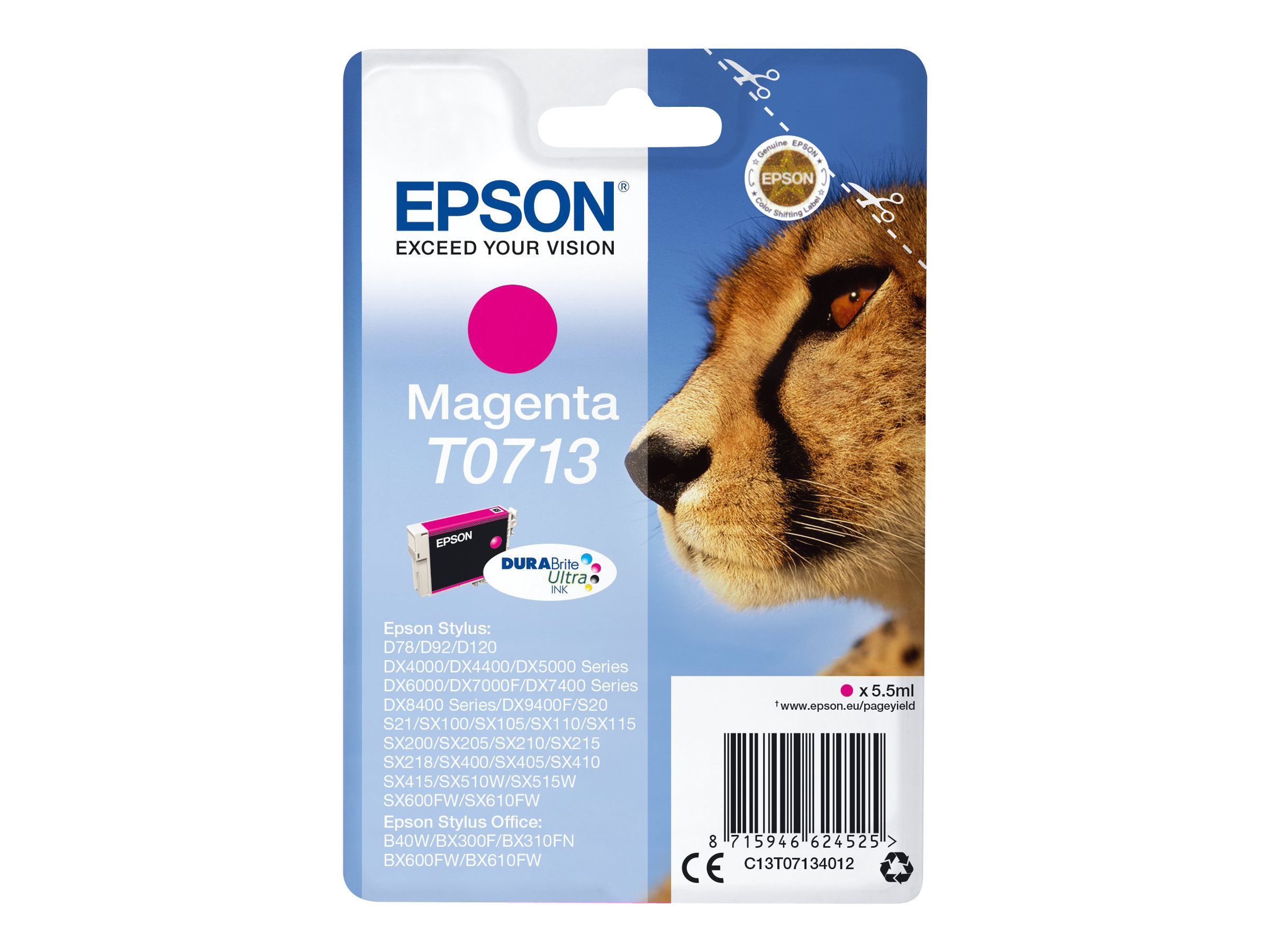 C13T07134012 EPSON DX Tinte magenta 270 C13T07134012 EPSON DX Tinte magenta 270