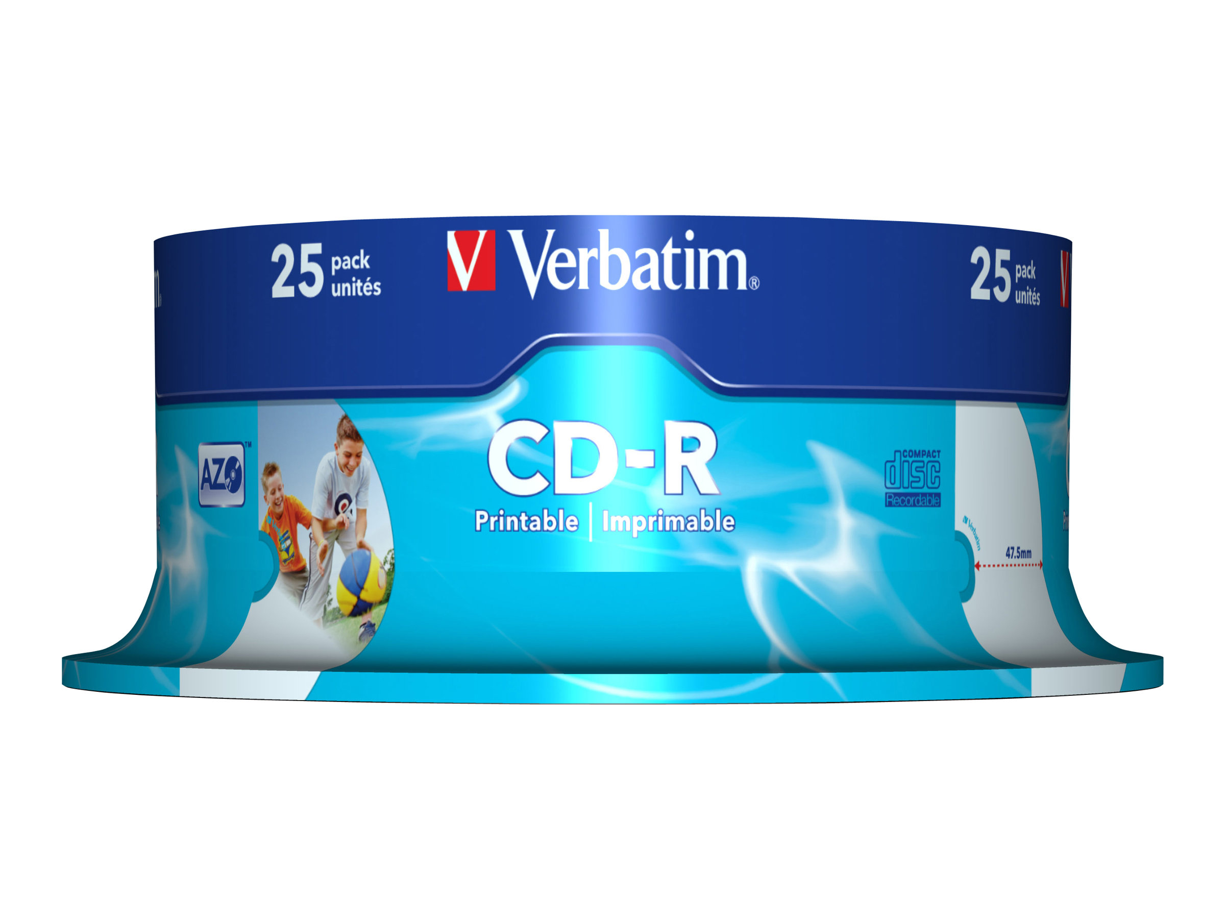 CD-R  Verbatim 700MB 25pcs Pack 52x Spindel printable retail