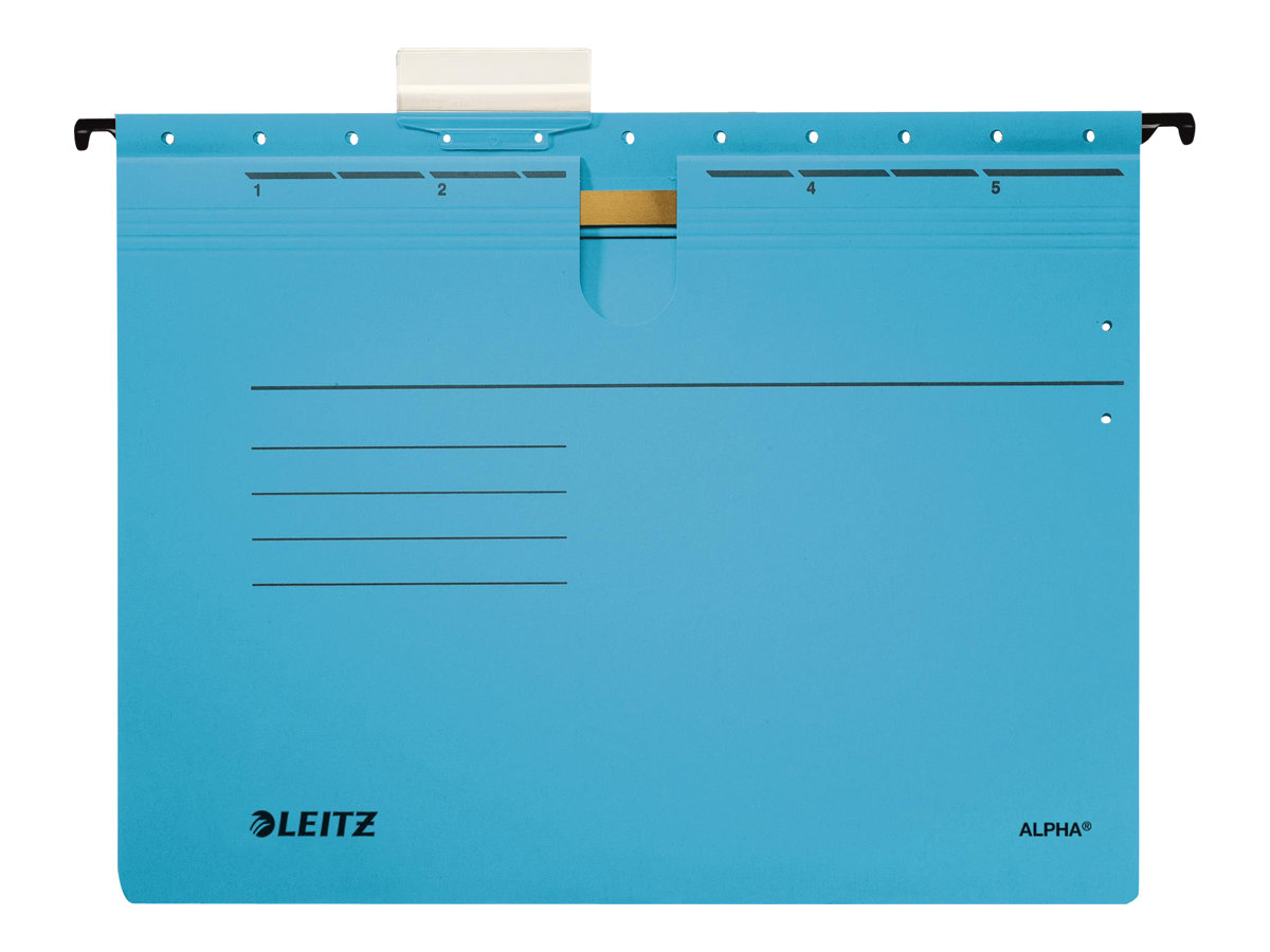 5 LEITZ Haengehefter ALPHA® 1984 Karton blau 1 x kaufmaennische Heftung