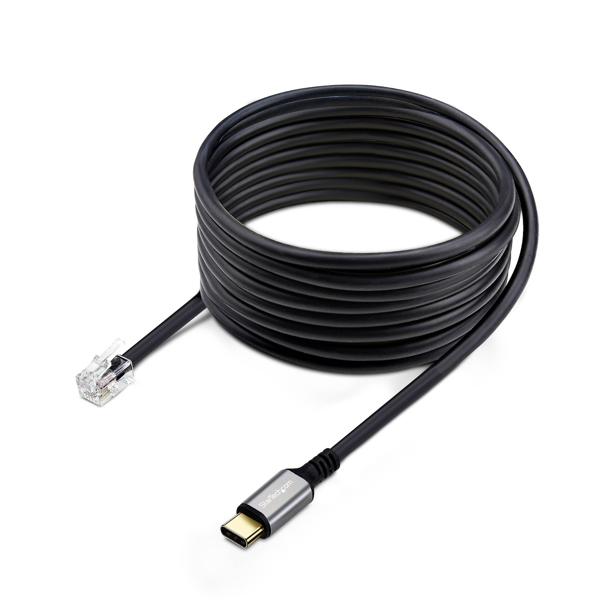 STARTECHCOM USBC auf RJ9 Adapter fur Burotelefone oder KabelDrahtlose Headsets fur Festnetz und VoIP Geraete 1,8m Kabel