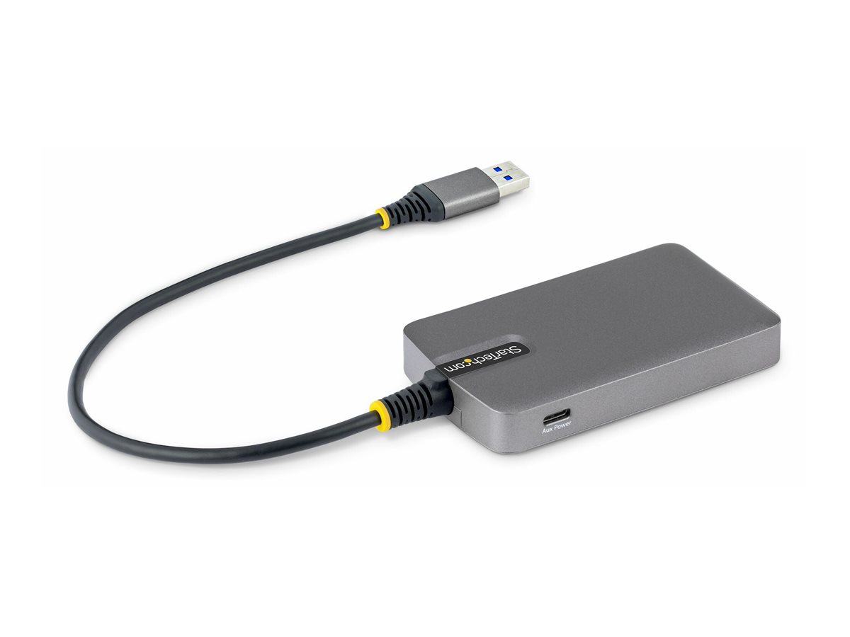 STARTECHCOM 4Port USBA Hub 5Gbps Busbetrieben Typ A auf 4x USBA 30 Hub USBCNetzteil Port Mini ReisehubVerteiler USB Splitter