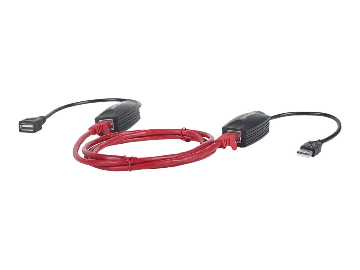 MANHATTAN USB Line Extender Vergroessert die Reichweite von USB Geraeten auf bis zu 60 m ueber RJ45 Patchkabel