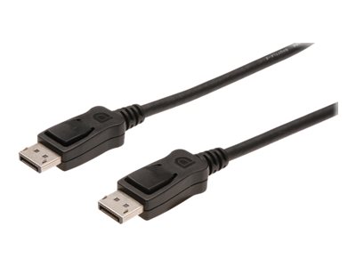 ASSMANN Anschlusskabel Displayport 3m AWG28 2xgeschirmt 20pin schwarz