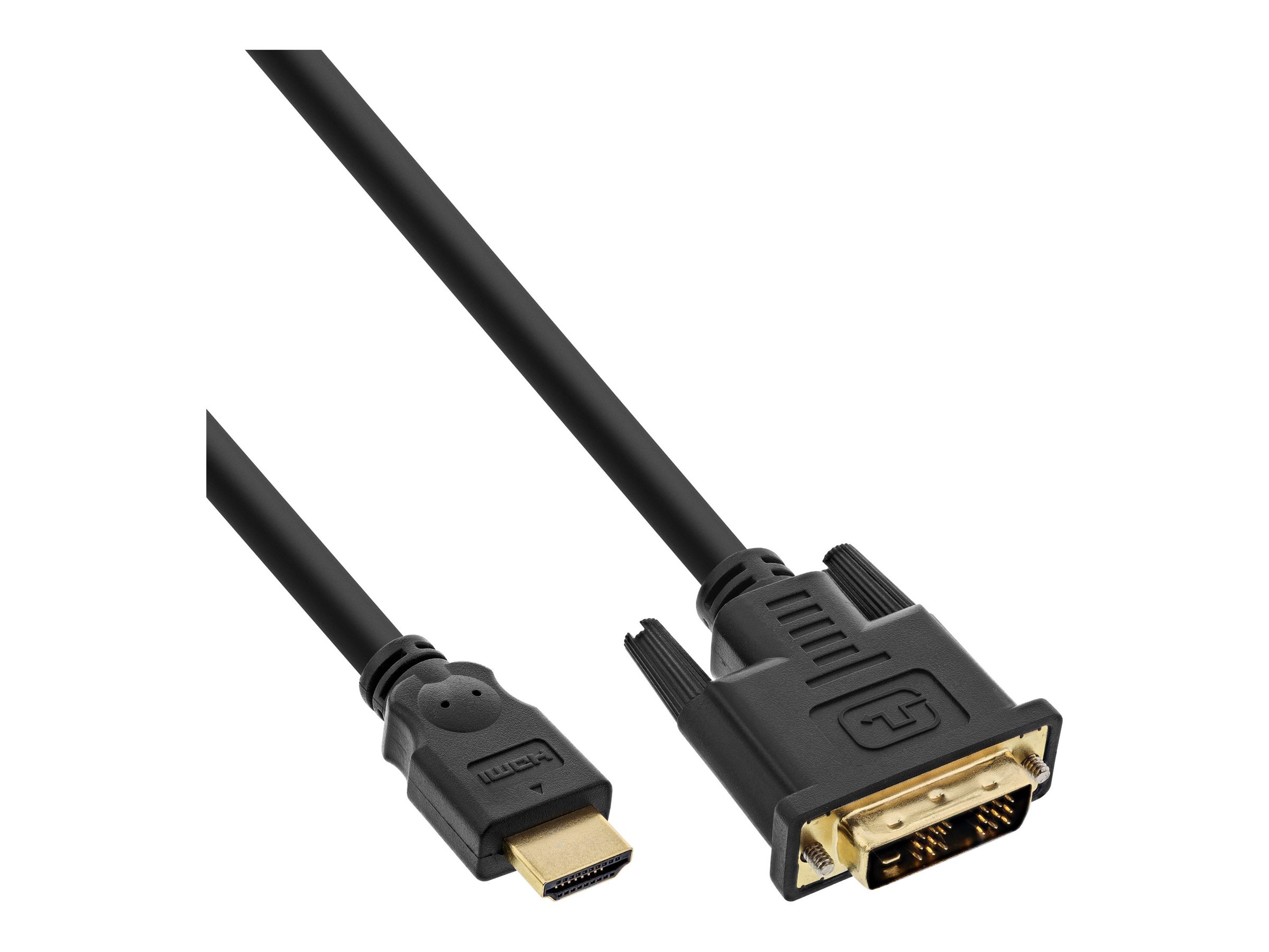 INLINE HDMI-DVI Kabel HDMI St auf DVI 18+1 St vergoldete Kontakte 3m INLINE HDMI-DVI Kabel HDMI St auf DVI 18+1 St vergoldete Kontakte 3m