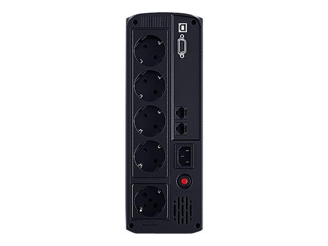 CYBERPOWER VP1200ELCD Line-Interactive 1200VA/720W USB HID Compliant AVR LCD Ausgang (5) Schuko schwarz