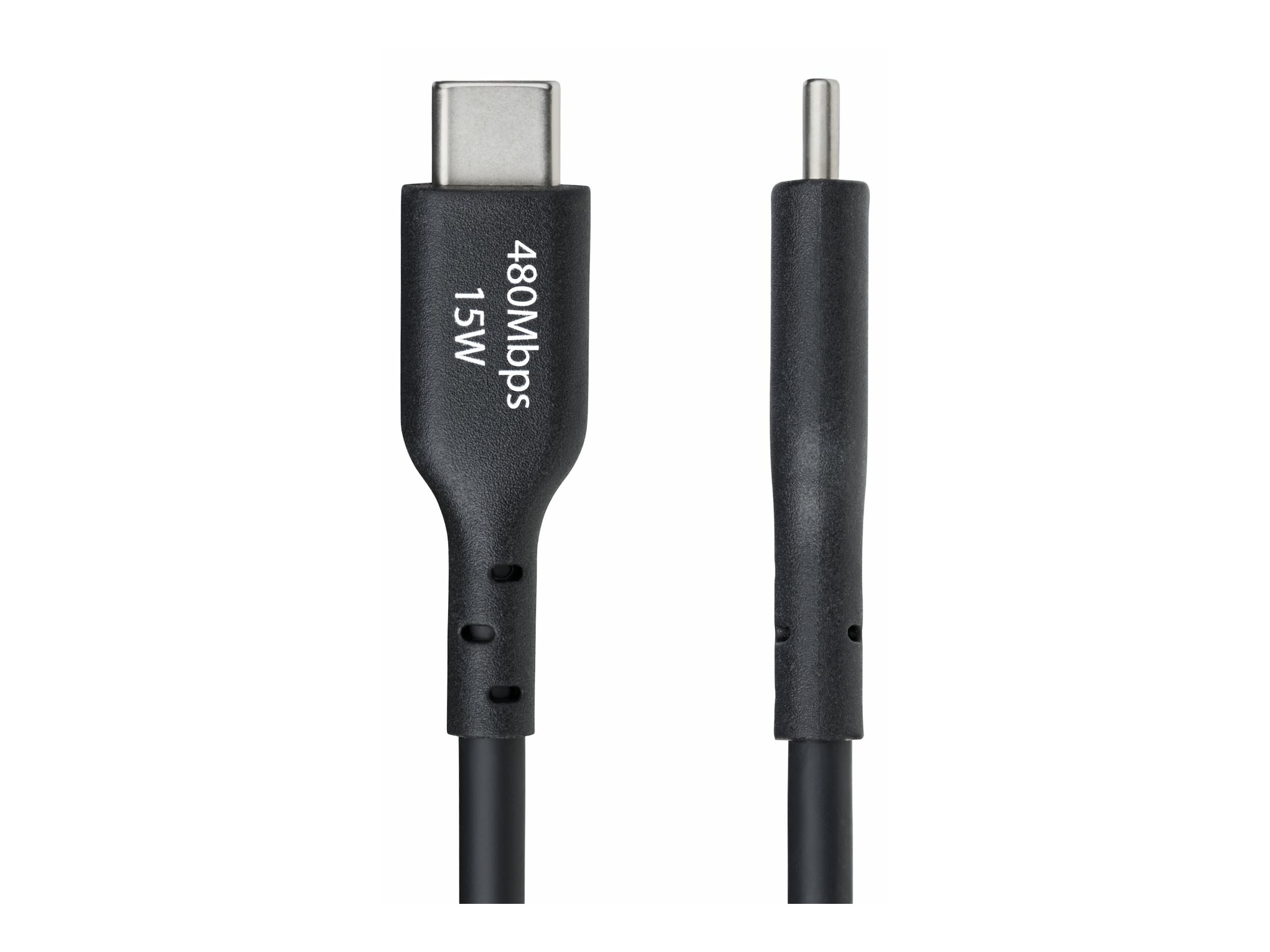 STARTECH.COM 3m USB-A auf USB-C Ladekabel USB-A auf Typ-C Ladekabel 3A Schnellladekabel USB 2.0 Datenubertragung Schwarz