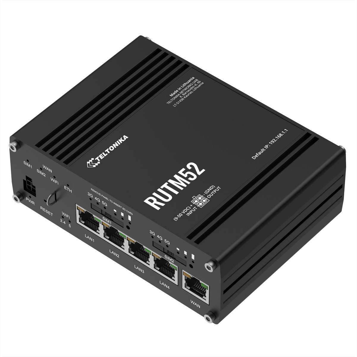 TELTONIKA NETWORKS RUTM52 DUAL SIM und eSIM 5G/4G/LTE Router