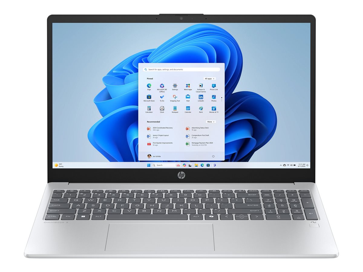 HP OmniBook 3 NG 15fn0655ng Laptop 39,6 cm 15,6 Zoll, 16 GB RAM, 1 TB SSD, AMD Ryzen AI 5 340