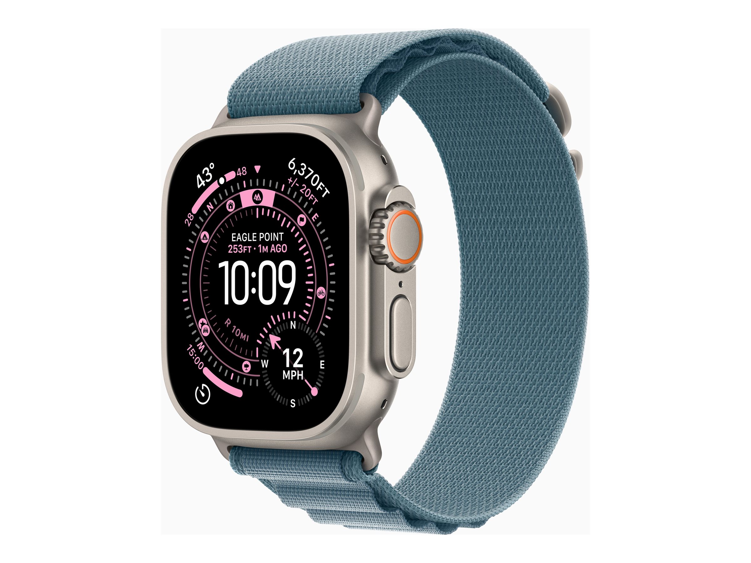 Apple Watch Ultra 3 Titanium Cellular 49mm Natur Alpine Loop hellblau Small
