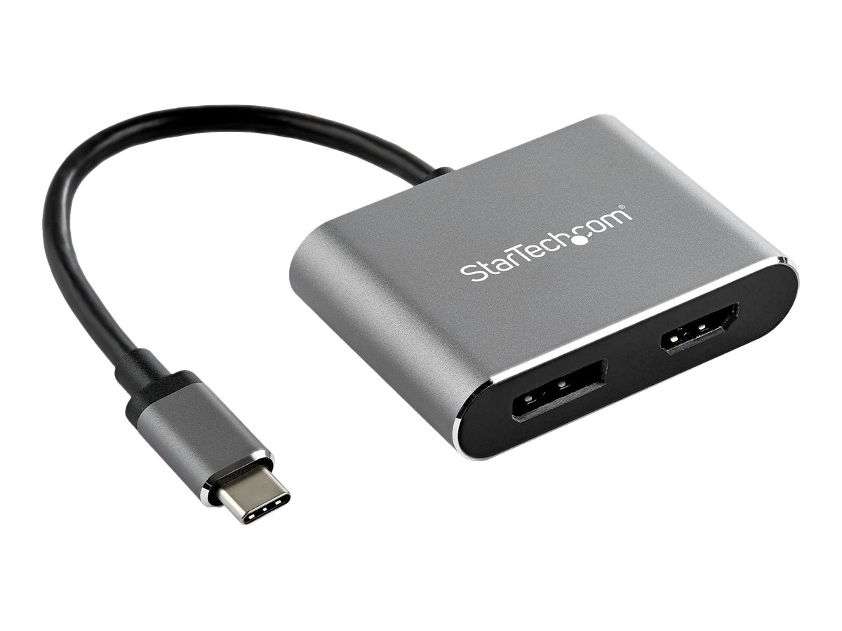 STARTECH.COM USB-C Multiport Adapter - HDMI od. DisplayPort - 4K 60Hz - 2-in-1 USB Typ C Display/Monitor Adapter fur HDMI od. DP STARTECH.COM USB-C Multiport Adapter - HDMI od. DisplayPort - 4K 60Hz - 2-in-1 USB Typ C Display/Monitor Adapter fur HDMI od. DP