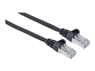 INTELLINET Cat6aPro Kabel Cat7 Rohkabel 0,25m schwarz RJ45 Vollkupfer LS0H halogenfrei AWG 26 vergoldete Kontakte 10 Gigabit