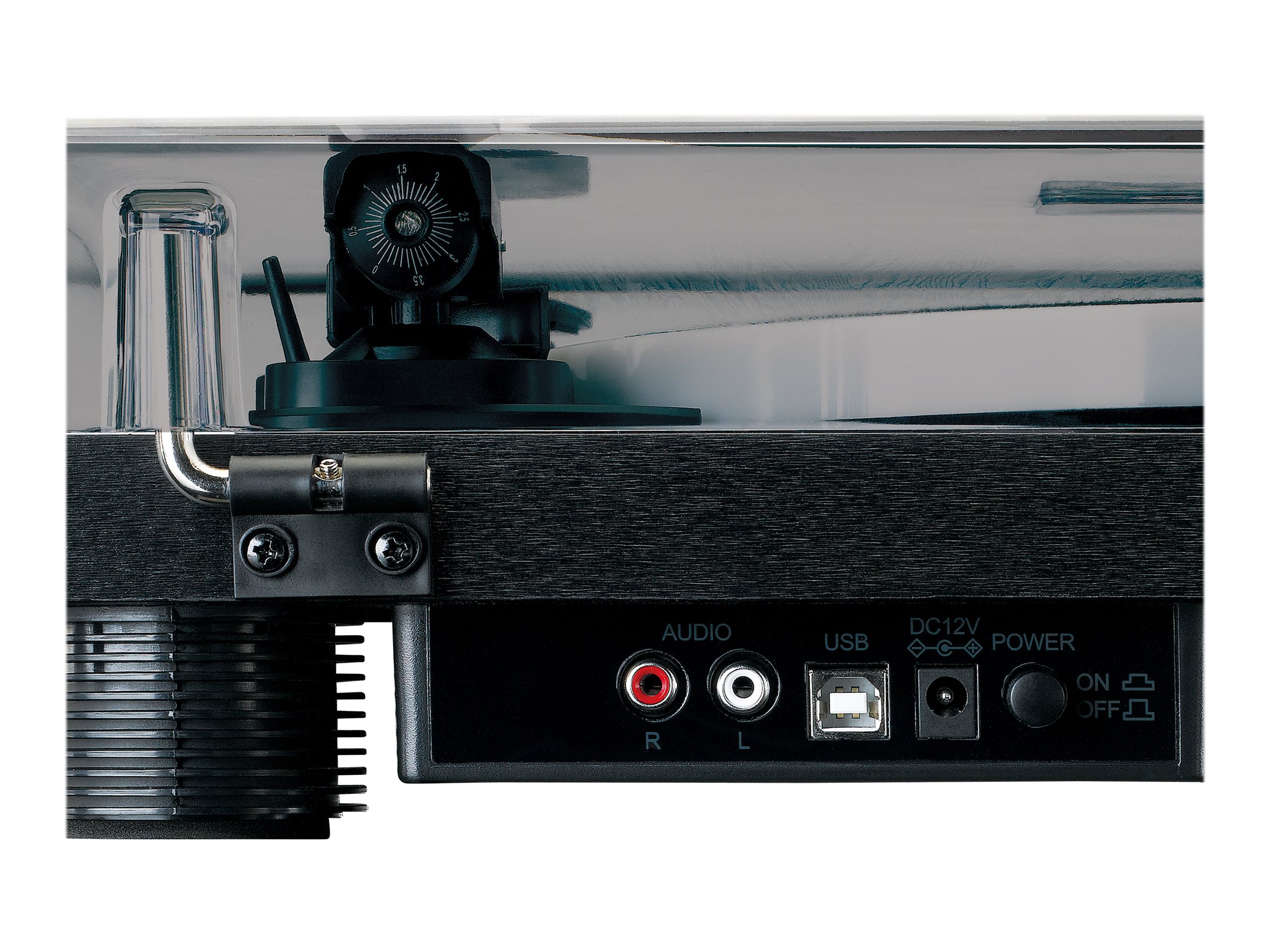 LENCO LS50LED BK Plattenspieler USBRecording, LED, schwarz