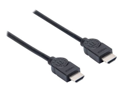 MANHATTAN High Speed HDMI-Kabel ARC 3D 4K30Hz HDMI-Stecker auf HDMI-Stecker geschirmt schwarz 1,5m
