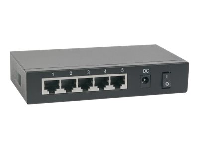 INTELLINET 5-Port PoE+ Gigabit Switch Desktop PoE-Passthrough 4 x PSE PoE-Ports 1 x PD PoE-Port IEEE 802.3at/af Power-over-Ethernet