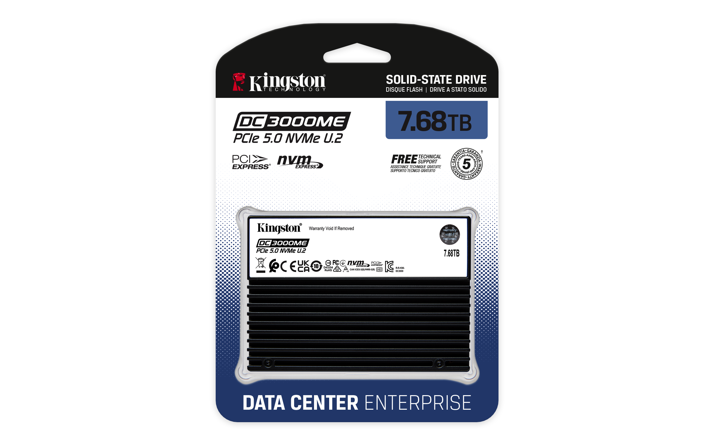 Kingston DC3000ME 7.68 TB NVMe Gen5 U.2