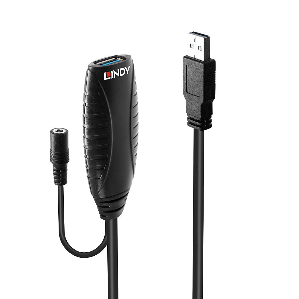 LINDY USB 3.0 Active Extension 10m, unterstuetzt USB SuperSpeed-Transferraten bis max. 5Gbitps