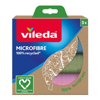 Vileda Mikrofasertücher Mehrfarbig 90 °C 3 Stück