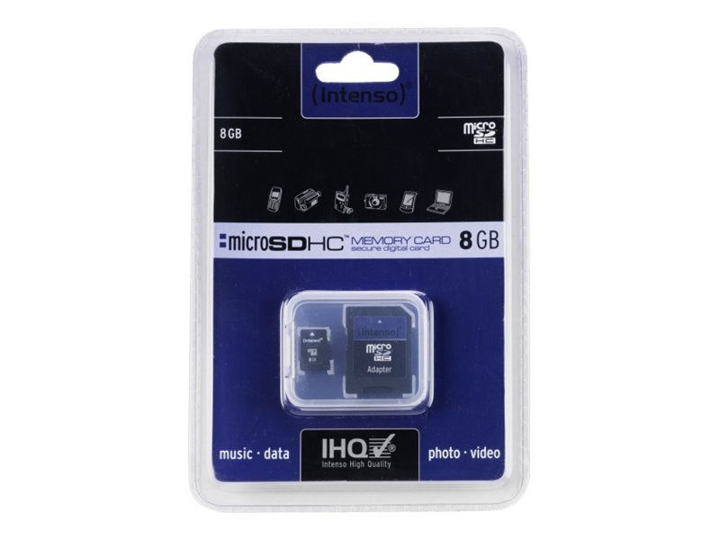 8GB microSDHC Class 4 + SD-Adapter