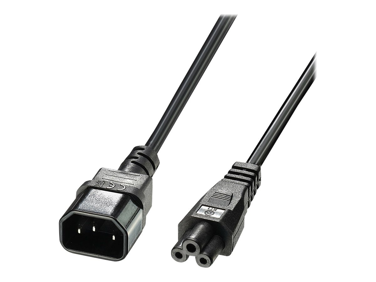 LINDY IEC C14 to C5 Ext Cable IEC C14 to C5 Cloverleaf 3m LINDY IEC C14 to C5 Ext Cable IEC C14 to C5 Cloverleaf 3m