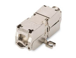 DIGITUS Kupplung fur Feldanwendung CAT 6A 500 MHz fur AWG 22-26 geschirmt Keystone Design 26x35x80 mm