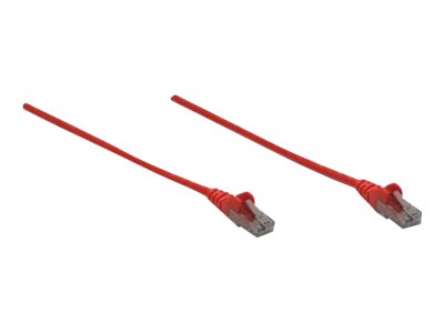 INTELLINET Netzwerkkabel Cat6 U/UTP 2,0m Rot RJ-45 Stecker / RJ-45 Stecker Vergoldete Kontakte Polybeutel