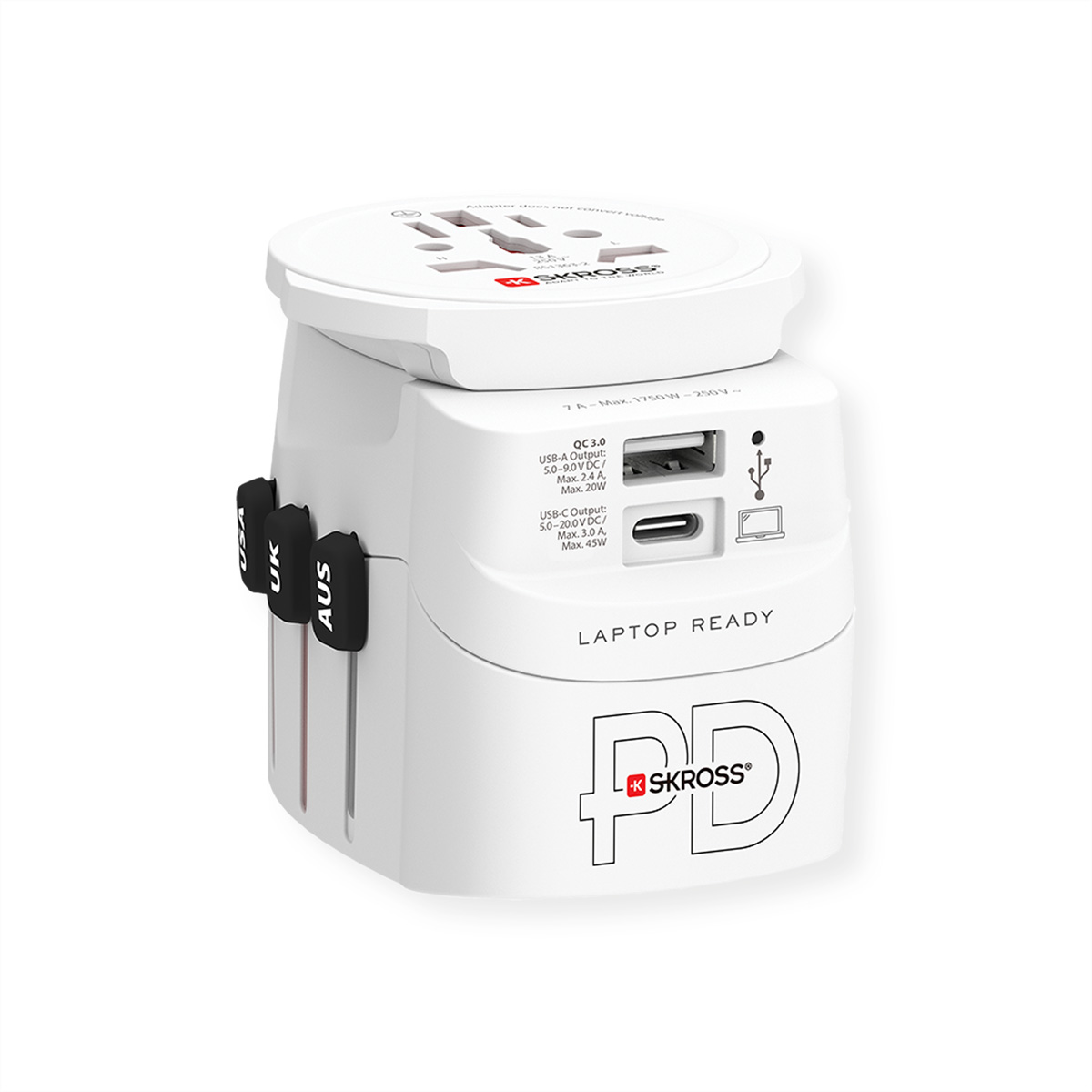 SKROSS Pro Light USB AC45PD World incl. USB-C cable white SKROSS Pro Light USB AC45PD World incl. USB-C cable white