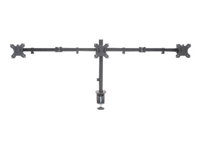 MANHATTAN LCD Monitorhalterung fuer 3 Displays zweichfach schwenkbar Tischhalterung mit 2 Monitorarmen bis 68,58cm 27Zoll schwarz