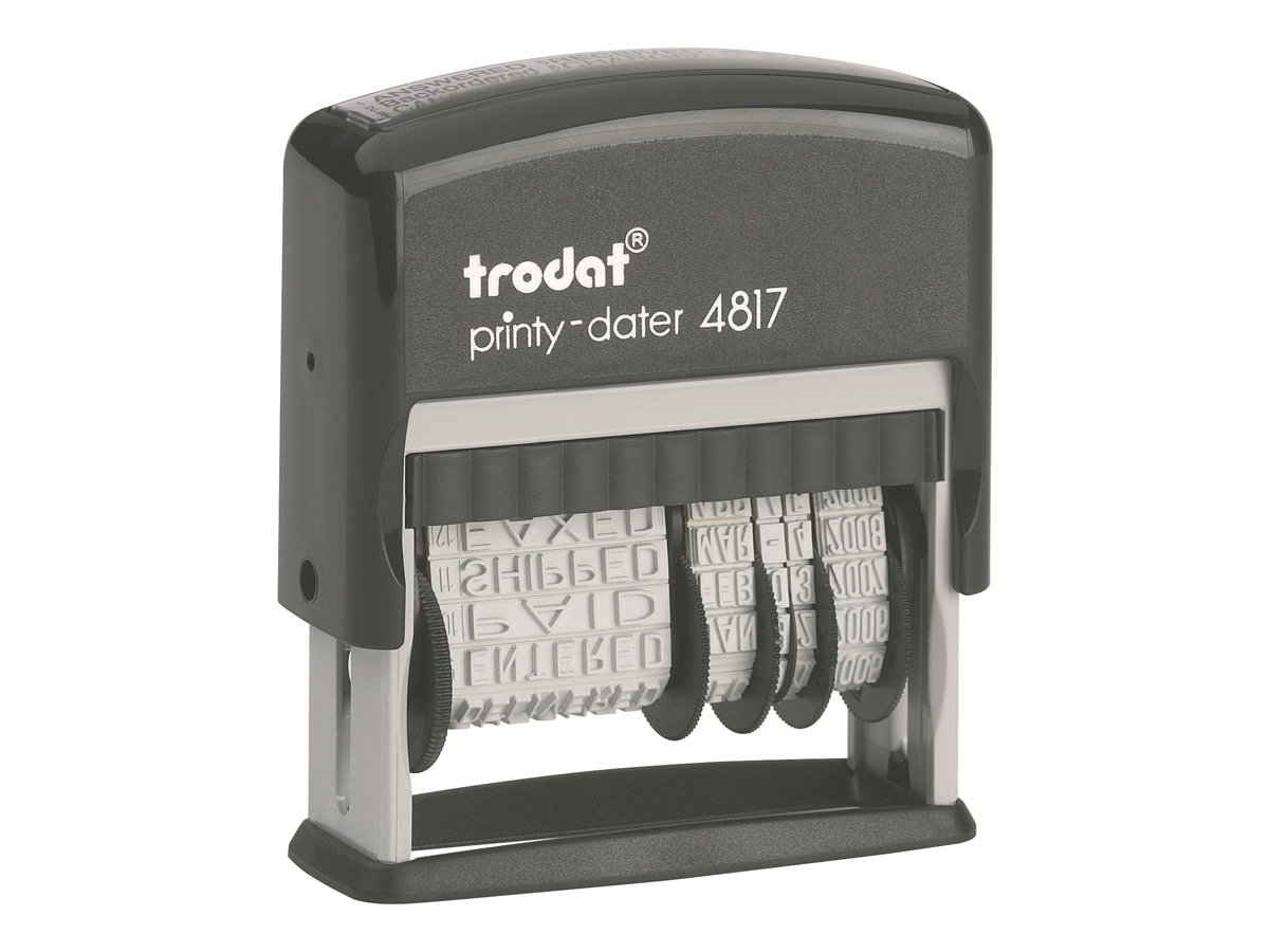 trodat Datumstempel mit Text printy dater 4817 selbstfaerbend schwarz ohne Logo, 1 St. trodat Datumstempel mit Text printy dater 4817 selbstfaerbend schwarz ohne Logo, 1 St.