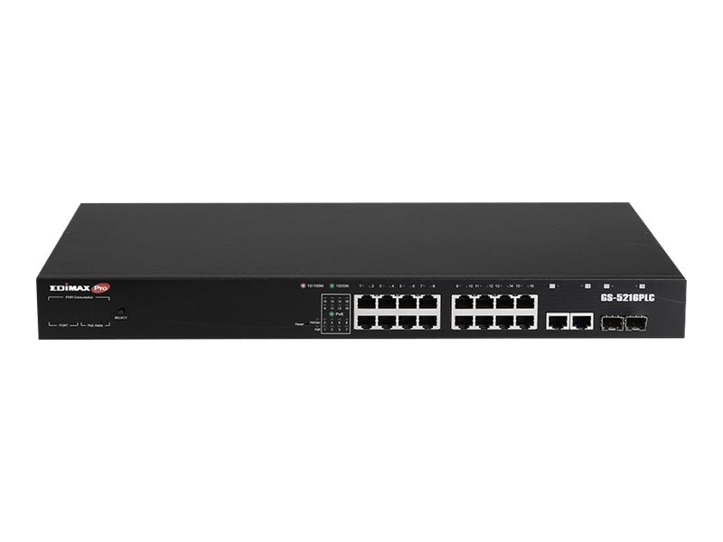 Edimax VLAN 18Port Gigabit PoE Web Smart Switch mit 2 Gigabit RJ45SFP Ports