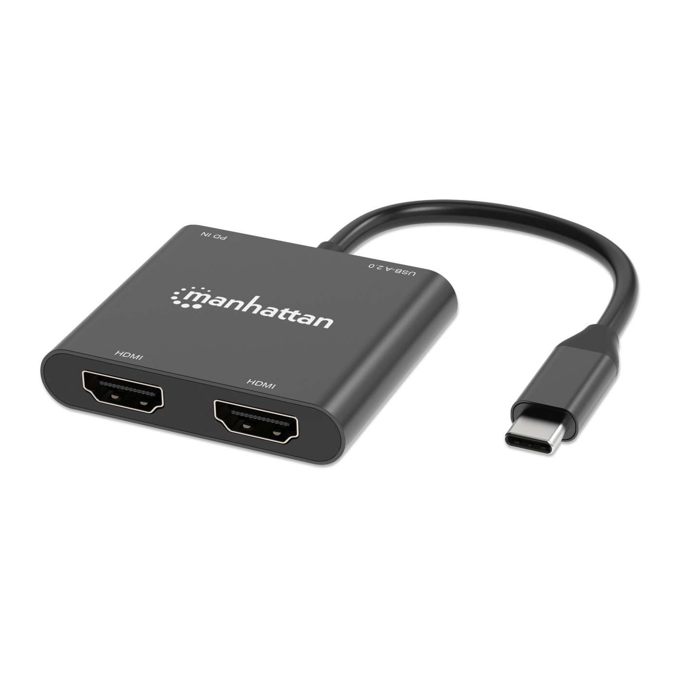 Manhattan USB-C PD Dual-HDMI Adapter 4K 60Hz