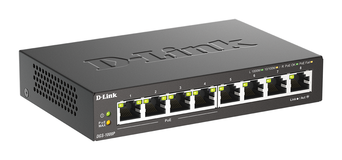 DLINK DGS1008PE GIGABIT MAX POE SWITCH