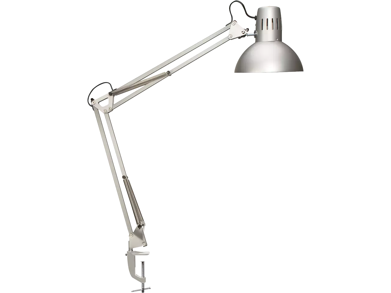 Jakob Maul MAULstudy Tischleuchte LED Klemme E27 silber